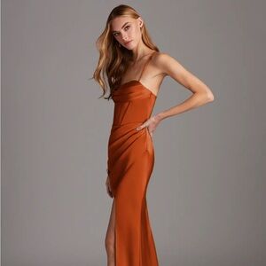 Azazie Brookelle Stretch Satin Dress